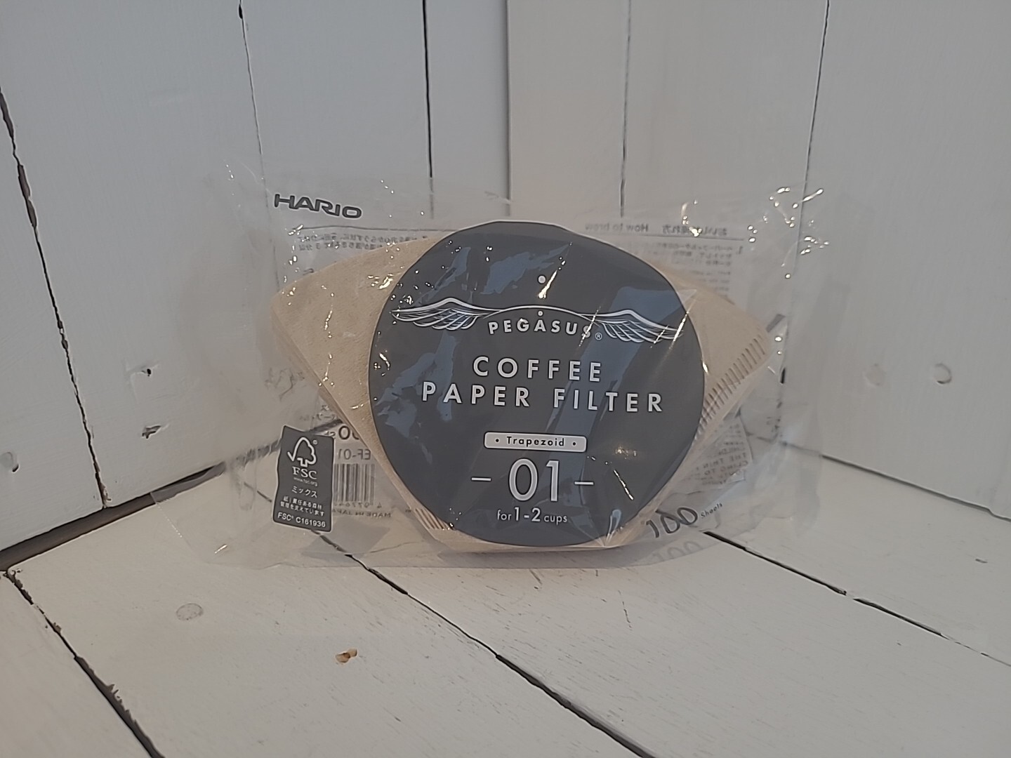 Hario Pegasus PEF-01-100M Trapezoid Coffee Dripper Filter Paper size 01 1-2 cups