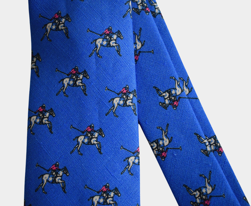 NUEVO POLO RALPH LAUREN CONVO Estampado POLO 100% LINO HECHO A MANO Corbata para el Cuello ITALIA - Imagen 3 de 11