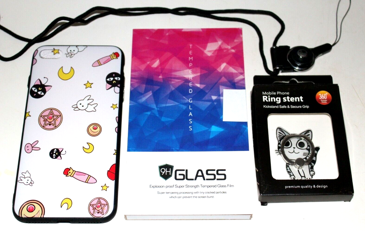 Sailor Moon Anime iPhone 7+ Phone Case w Glass Screen Protector
