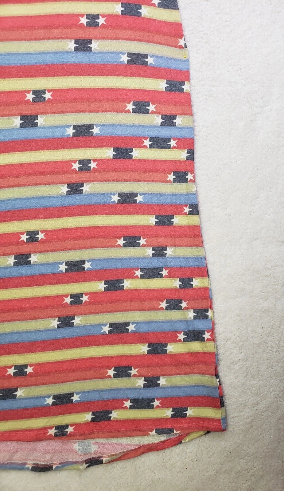 PALM ANGELS Abito donna LulaRoe rosa medio a righe misto cotone manica corta aderente svasato max