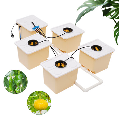Hydroponic Aeroponic Recirculation Water Culture 2.91Gallon Bucket 5 Grow System