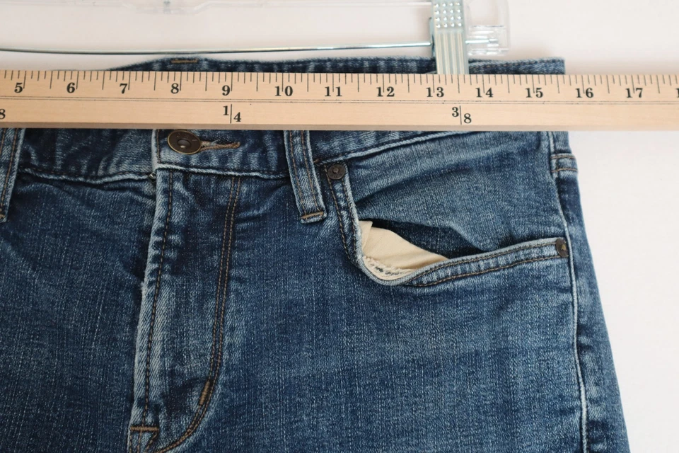 John Varvatos Men's Size 31x27 Blue Slim Straight Leg Medium Wash Jeans - Image 2 of 4