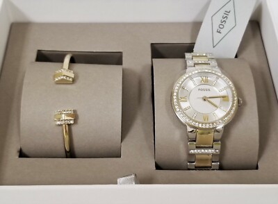 Fossil Watch Silver/Gold linked Chain (1\