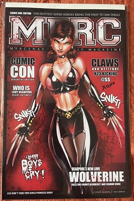 X-23 MERC MAGAZINE VARIANT 2024 JAMIE TYNDALL SIGNED COMIC - DEADPOOL -WOLVERINE