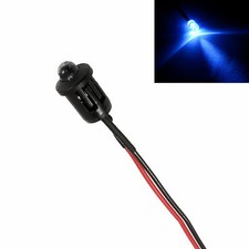 White Pre Wired 5mm LED + Bezel Holder Light Lamp 12V