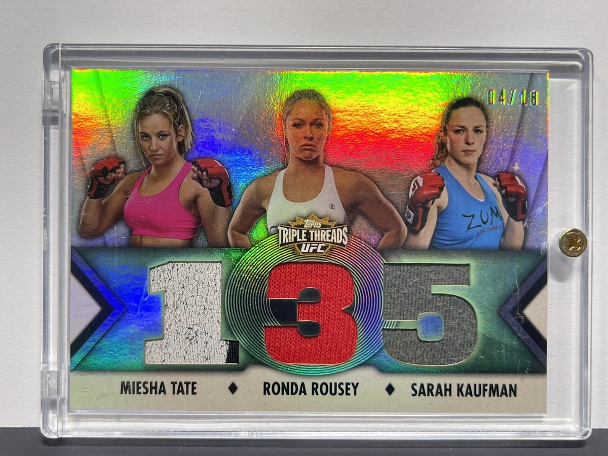 2013 Topps UFC Triple Threads Ronda Rousey Miesha Tate Sarah