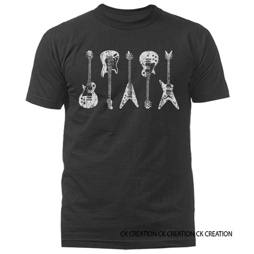 Music Band Guitar Instrument Graphic T-shirt - Picture 3 of 15