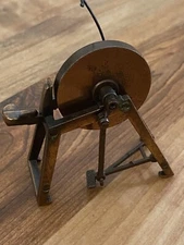 1976 Vintage Durham Industries Miniature Doll Furniture Metal Grindstone