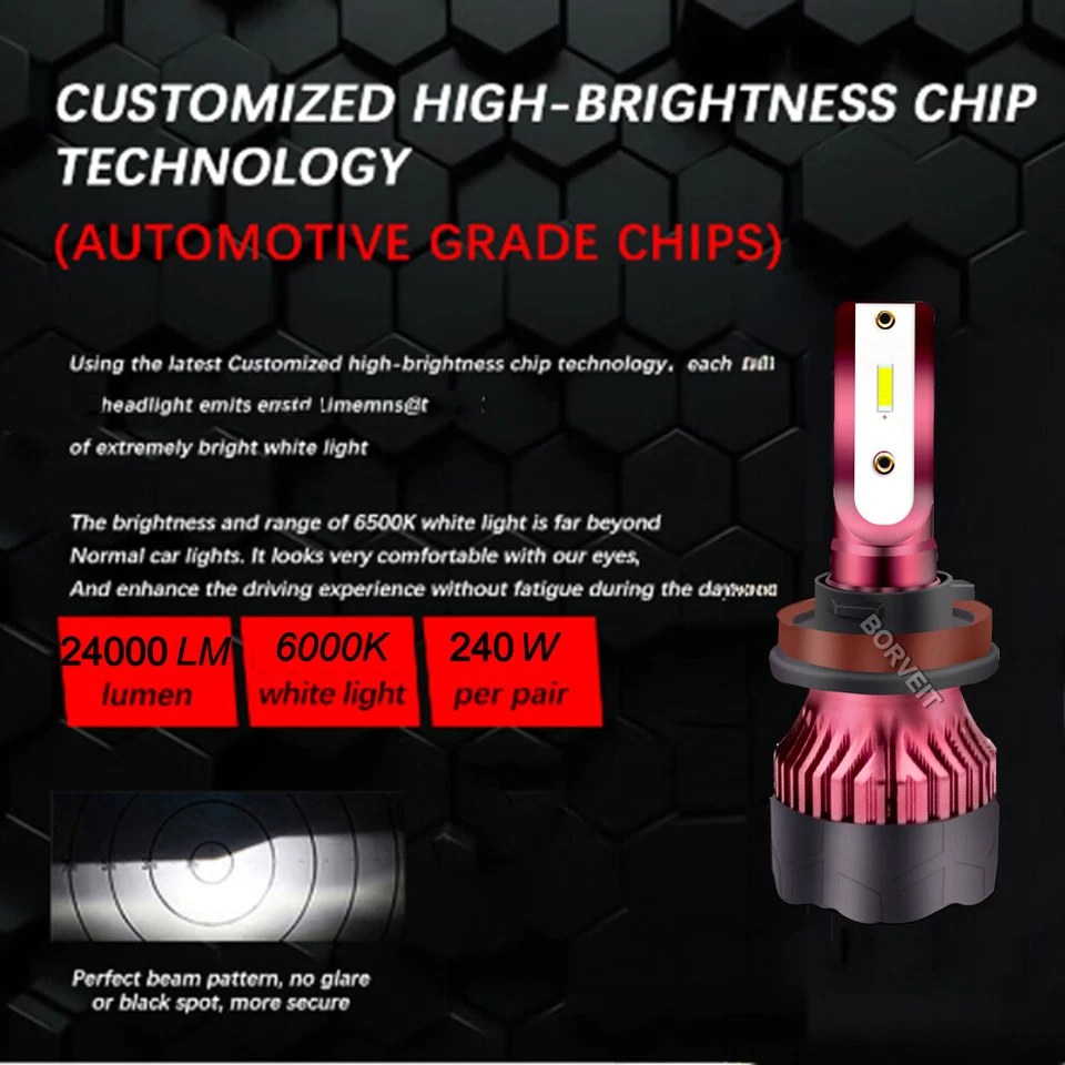 Xenon White Front LED Headlight Hi/Lo Beam Fog Light Bulb For Infiniti EX37 2013 Foto 3 de 4