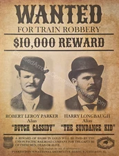 Old West Wanted Poster: Butch Cassidy & The Sundance Kid