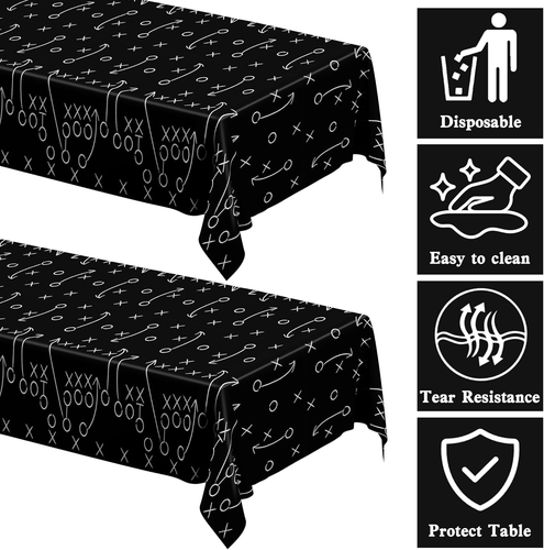 2PCS Disposable Football Tablecloths, Plastic Table Runners for Game Day - Picture 3 of 12