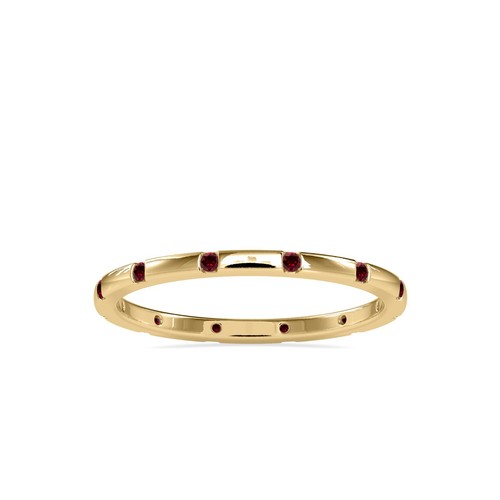 Starlight Granat Eternity Ehering für Damen, zierliches vorsteckbares Band - Bild 4 von 18