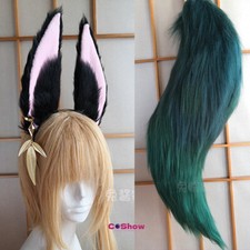 Anime Genshin Impact Cosplay Tighnari Plush Tail Ear Headdress Accessories Prop