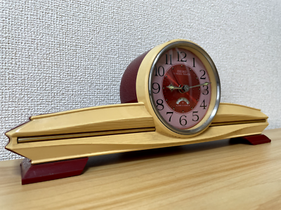 Seiko Corona Fancy Manual Winding Alarm 2 Jewels Clock Vintage Red