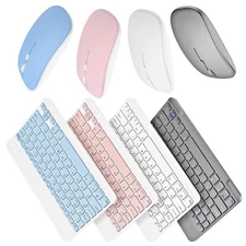 10" Wireless Rechargeable Bluetooth Keyboard Mouse Set For Laptop PC Tablet Mac