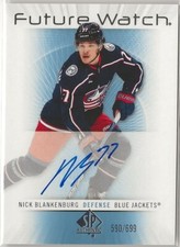 2022-23 SP Authentic '12-13 Retro Future Watch Auto RFWANB Nick Blankenburg /699