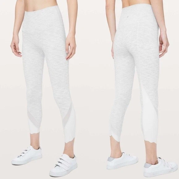 Lululemon Wunder Under Crop II Roll Down Scallop Luxtreme 23 High