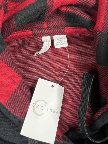 Cato Active Sweater Womens 22/24W Plaid Multicolor Hoodie Casual NWT - 第 10/13 張圖片