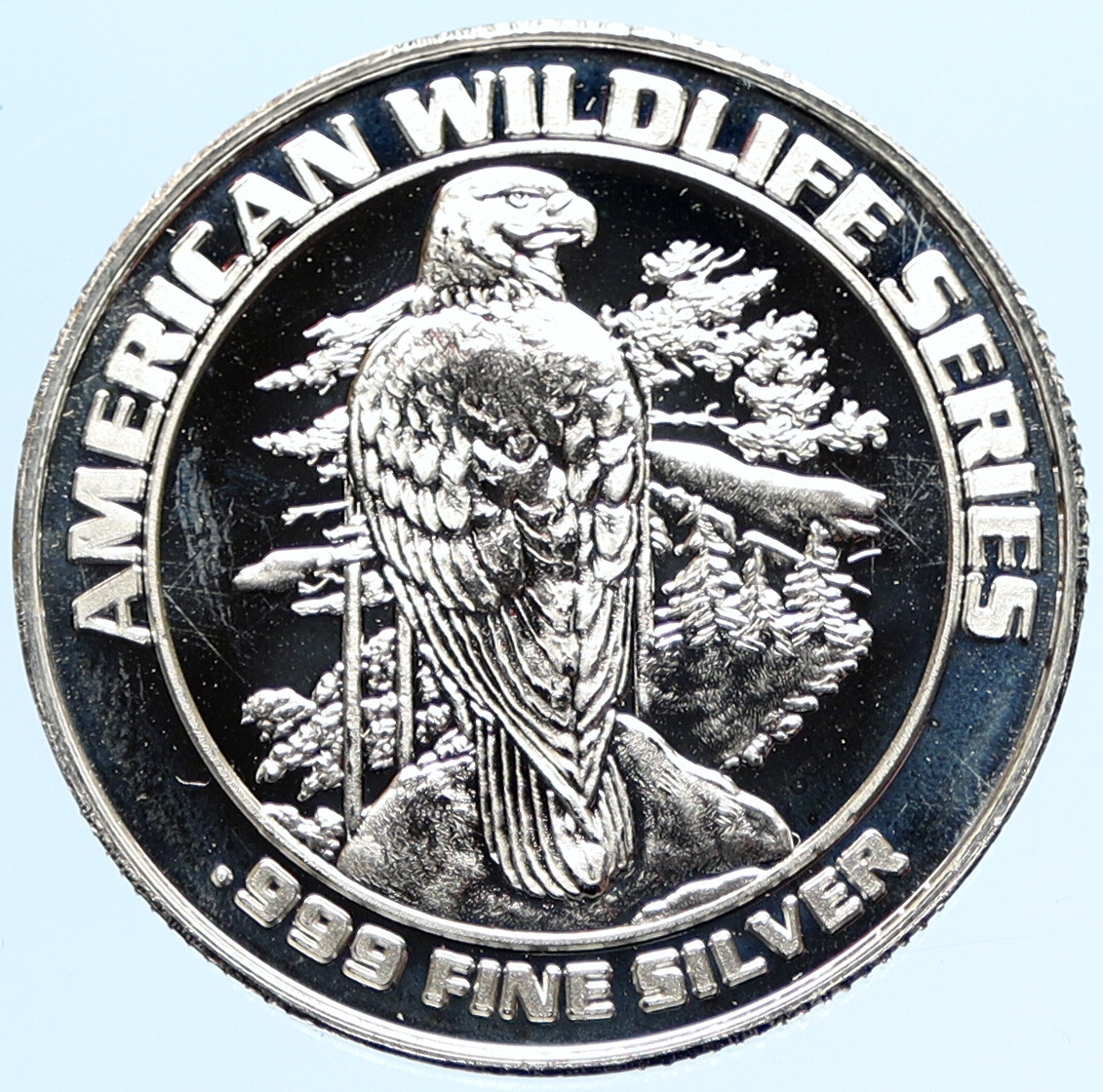 1993 FOXWOODS Casino Wildlife Series Proof Silver Bingo Medal