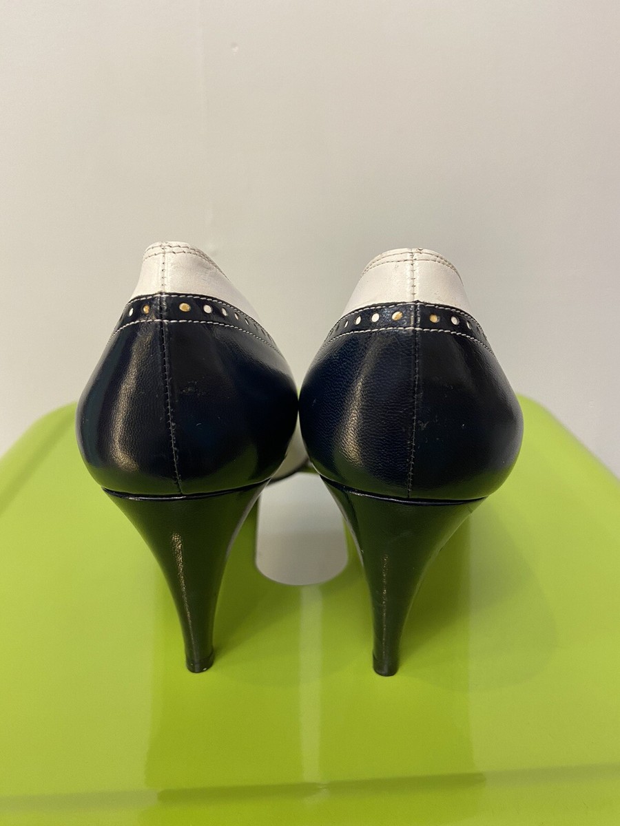 Vintage 1980s Bruno Magli shoes Leather spectator Made in Italy