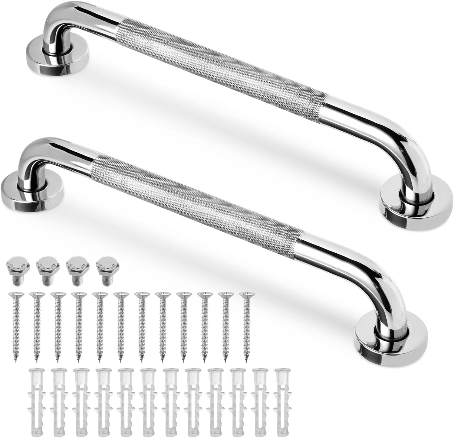 2 Pack Shower Grab Bars for Bathtubs and Shower 16 Inch Anti-Slip ...