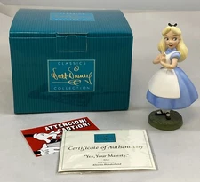 WALT DISNEY CLASSICS ALICE IN WONDERLAND, YES YOUR MAJESTY, WDCC, COA