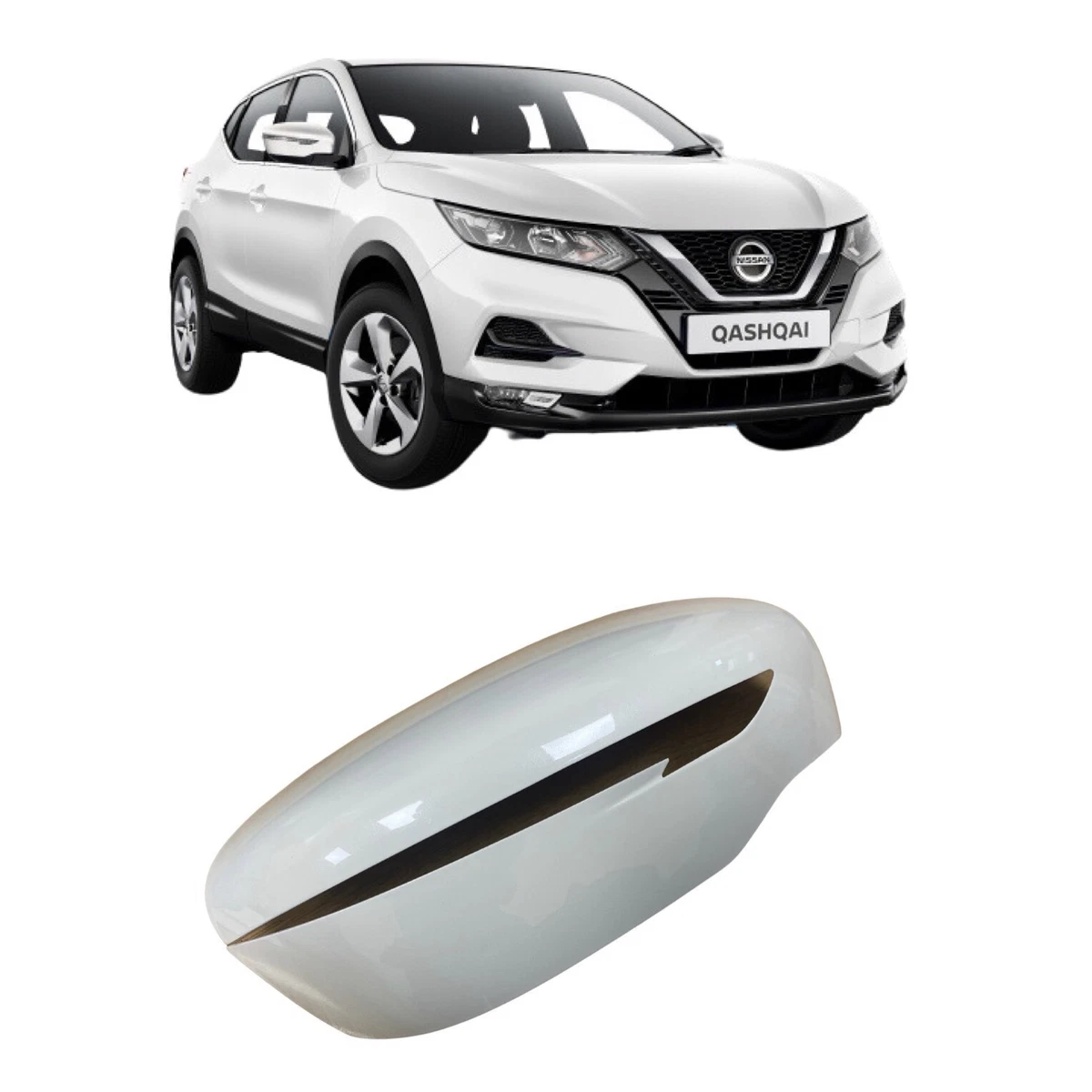 Door Wing Mirror Cover Painted For Nissan Qashqai 2014 2021 QAB