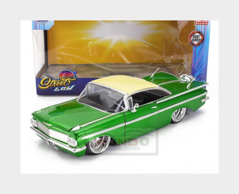 ミニカー Jada CHEVY IMPALA 1959 1/24 Jada 1:24 Street Low 1959 Chevy Impala SS Green 35592 Wire