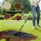 Garden Lawn Levelling Rake Lute Landscaping Rake Top-Dressing Repair Gardening