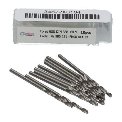 Opsial 49985231 Twist Drill HSS DIN 338 1.9MM New NFP (10pcs)