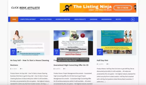 ClickBank Affiliate Store Website on AutoPilot + Free Hosting - Picture 1 of 1