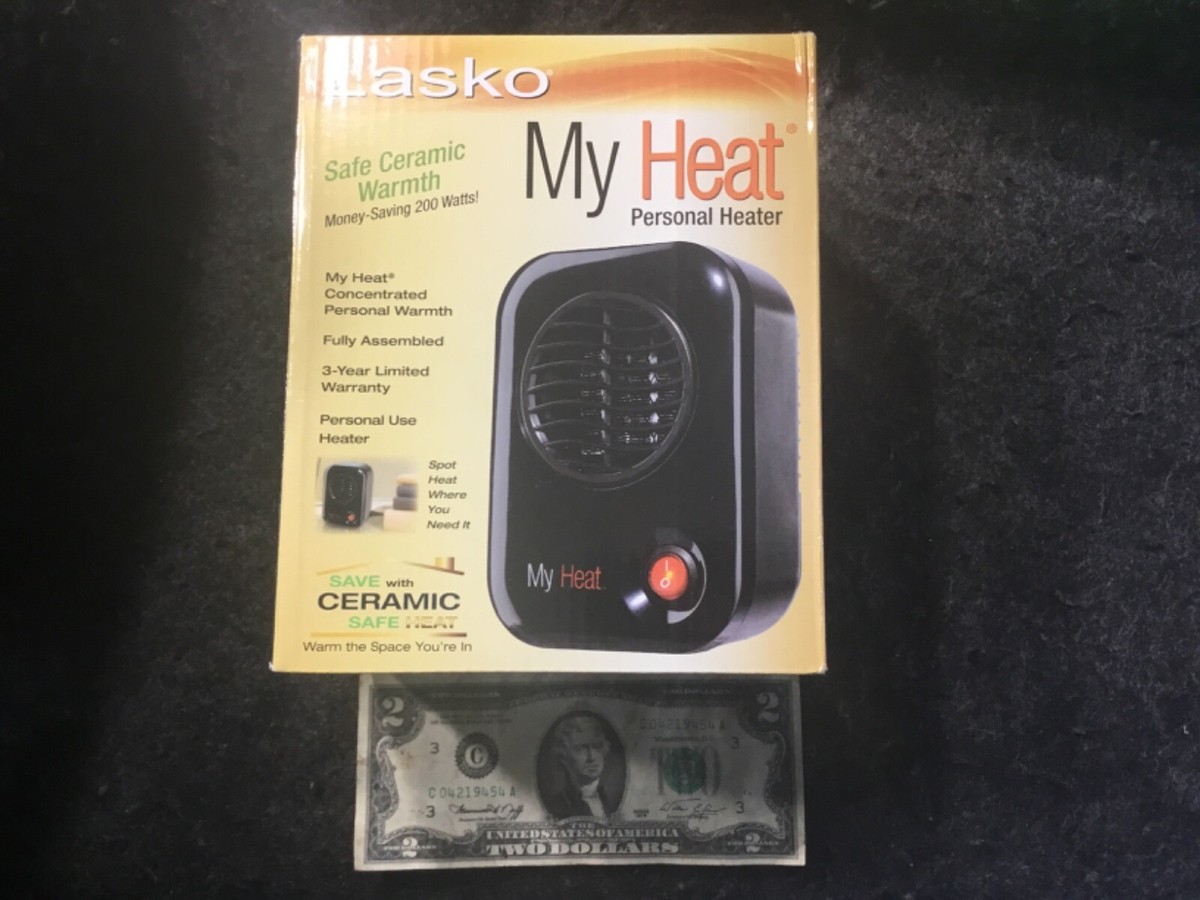 Lasko MyHeat Personal Electric Space Heater Black, Tested And Working!  Hot!