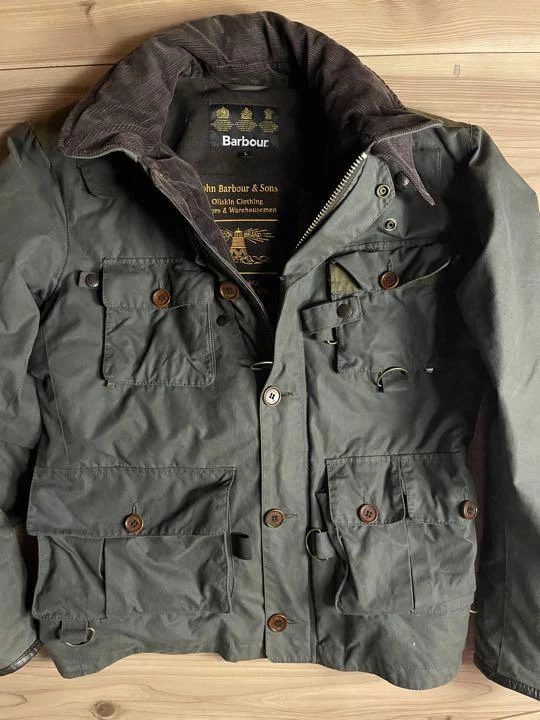 Barbour x Tokito SPEY Fishing Jacket Oiled Jacket Men's Size: L Military #V4493