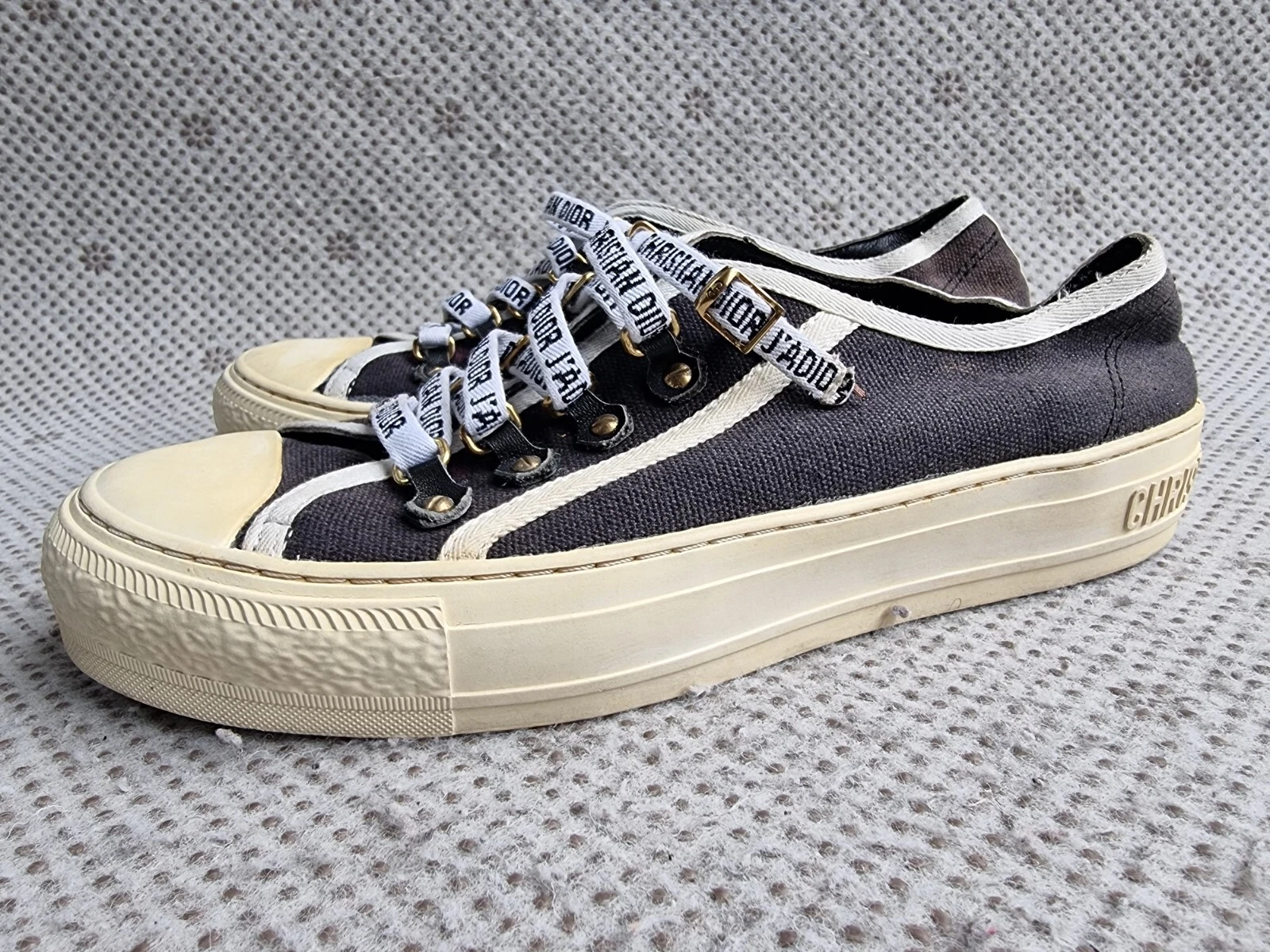 Haut bas Walk'n'Dior en toile noir/blanc Dior taille 39