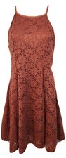 Rue 21 SIZE SMALL, Dark Mauve Lace Sundress, Fully Lined, Spaghetti Strap, EUC