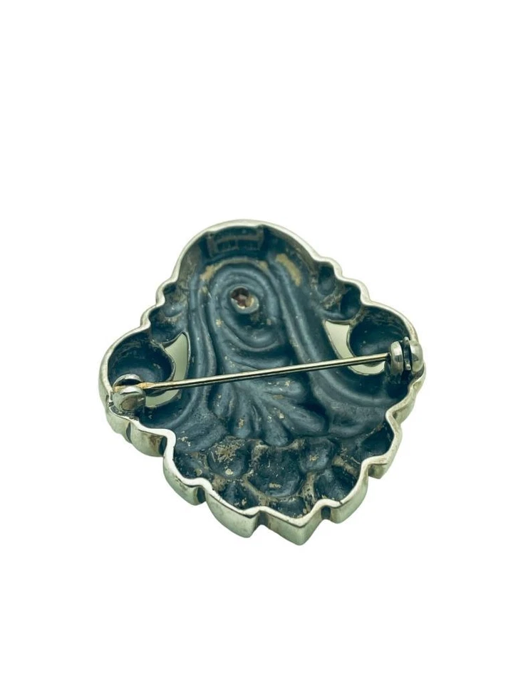 Broche prendedor flor zafiro rosa plata esterlina y oro amarillo de 18k Lagos Foto 4 de 4