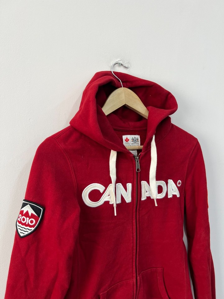 2010 Canada Olympic Team Hooded Zip Hoodie Jacket Hudson's Bay Size XS