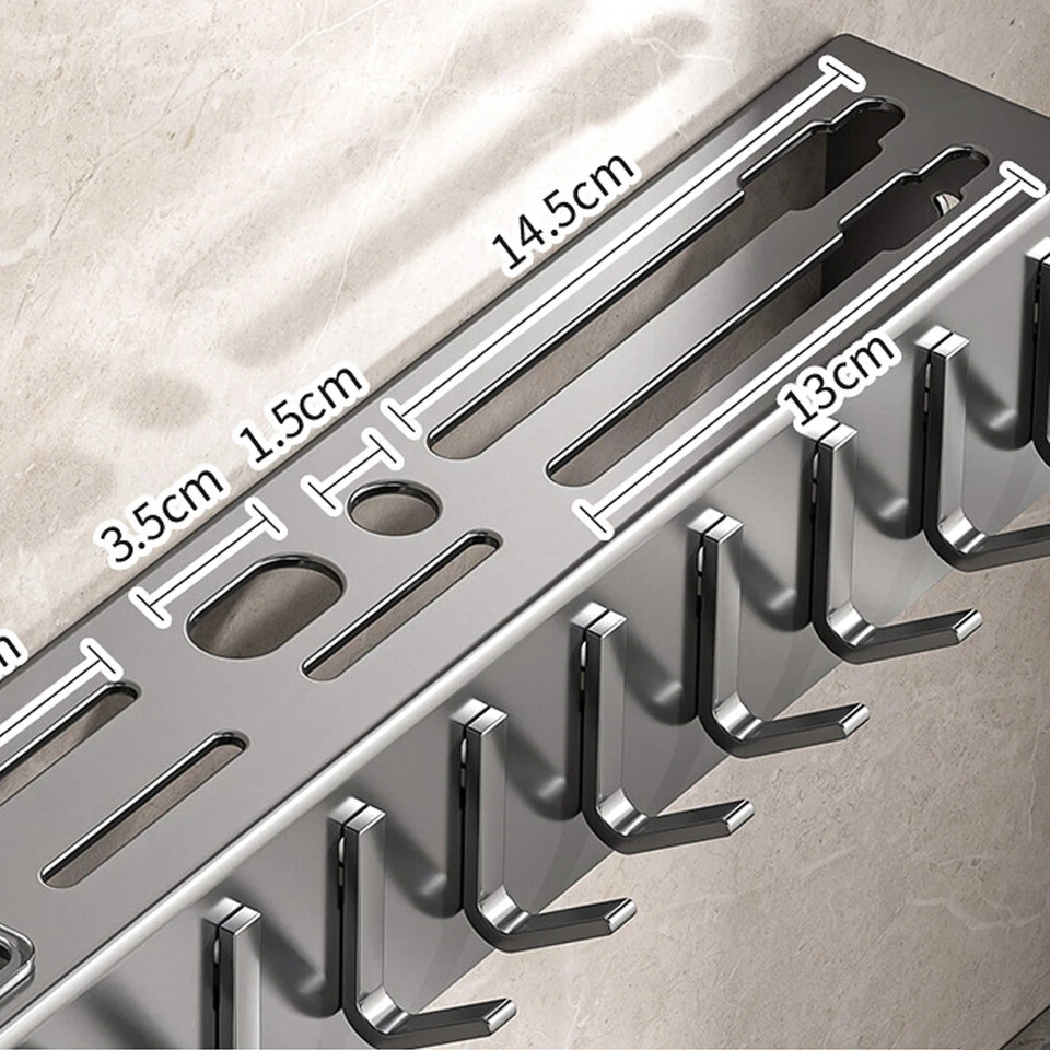 Estante para utensilios de cocina para pared colgador de utensilios de cocina barra de café estante con gancho Foto 4 de 4