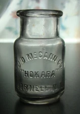Antique 1890's J.D. Mc CANN CO. - "HOKARA" HORNELL, N.Y. Medicinal Bottle