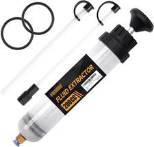Automotive Fluid Extractor Pump Oil Change Syringe With Hose Manual Fuel Suction