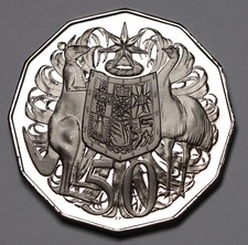 1971 Australia 50c  50 Cents  QEII Proof Coin 10k Minted GEM +Cameo