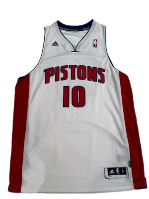 Detroit Pistons Greg Monroe #10 Jersey Mens XL White adidas NBA Home - Image 1 of 4