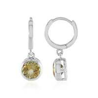 Cavill Ohrringe Sterlingsilber 925 Gelber Tansanit 1,6Ct Rund Elegant
