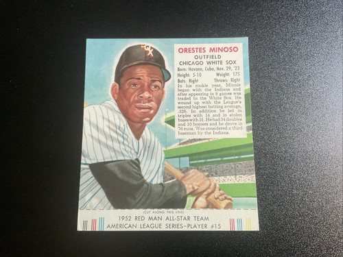 Orestes Minoso #15 1952 Red Man Tobacco card