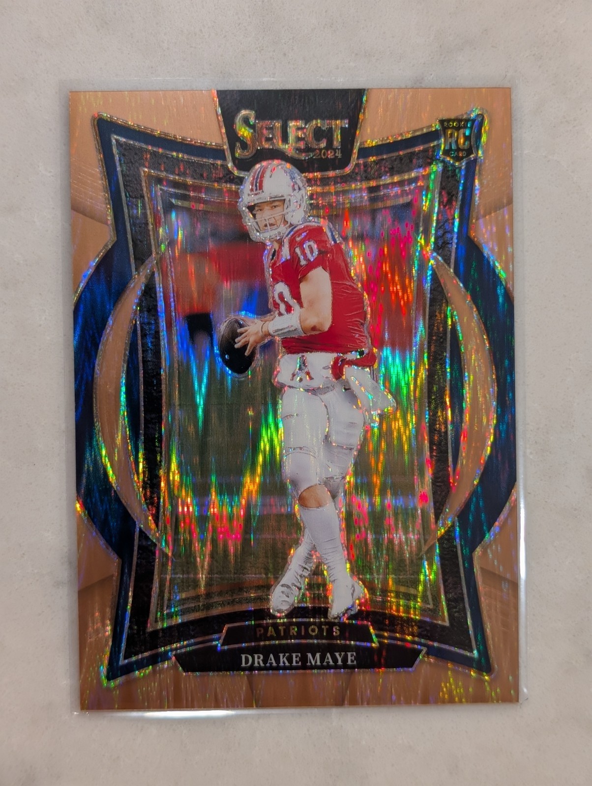 2024 Panini Select - Concourse Drake Maye #27 Copper Shock Prizm /299 (RC)