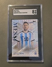 2023 Topps Lionel Leo Messi Argentina World Champions  Sgc 8