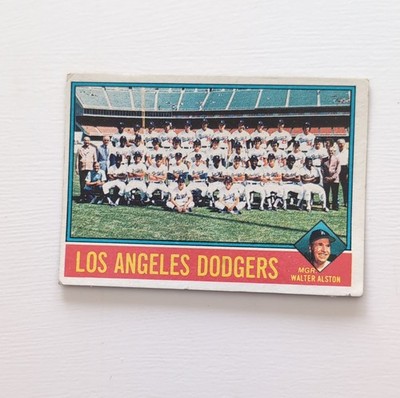 Topps 1976 Walter Alston #46 Los Angeles Dodgers Checklist Baseball Card MLB