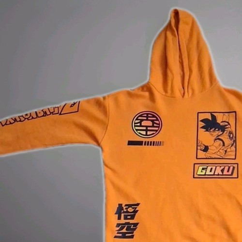Dragon Ball Z Boys Orange Goku Pullover Hoodie 10-12 Or Mens Small - Picture 2 of 13