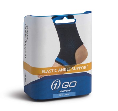 i-94103 Elastic Ankle Support, Black, Small