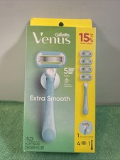 Gillette Venus Extra Smooth for Women,  1 Razor Handle, 4 Cartridges, 1 Holder